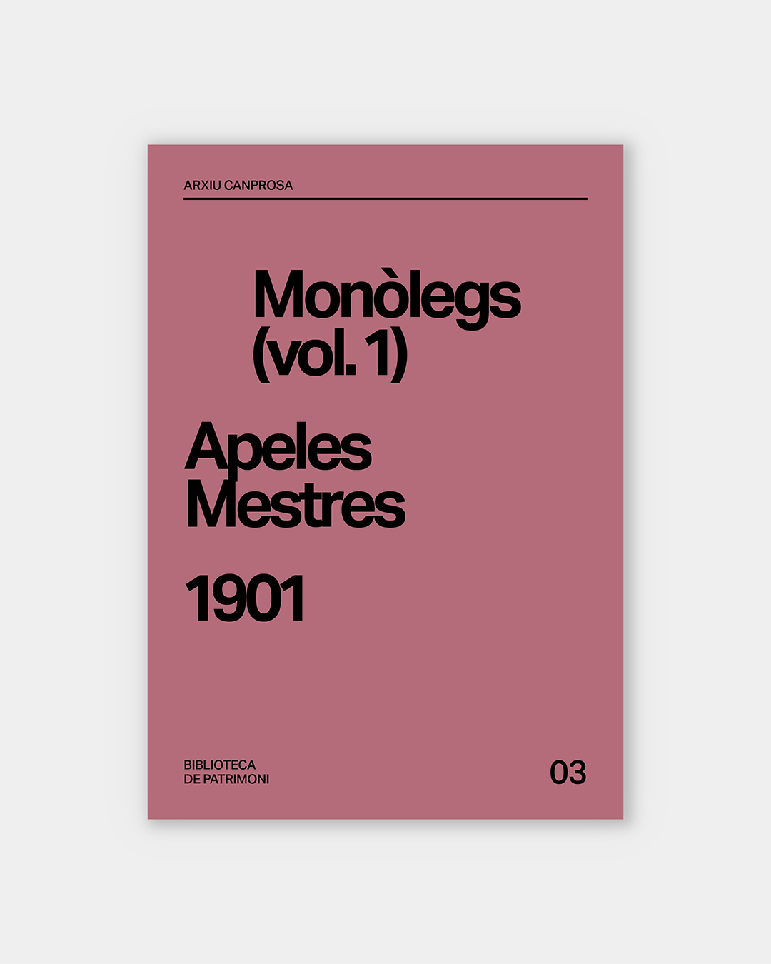 3. Monòlegs (vol. 1)